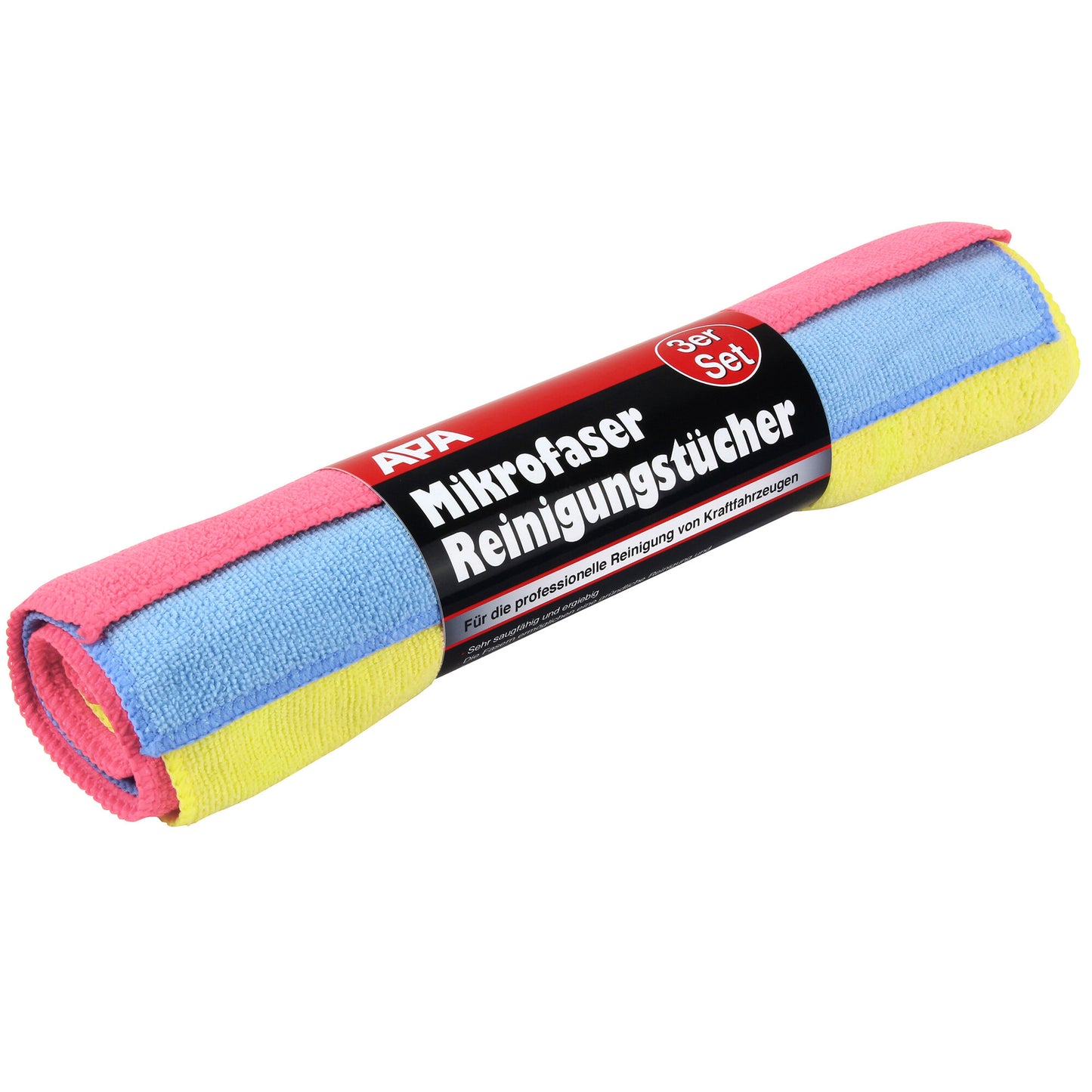APA Microfaser Reinigungstücher - 5er Set Hochleistungs-Putztücher für Auto und Haushalt